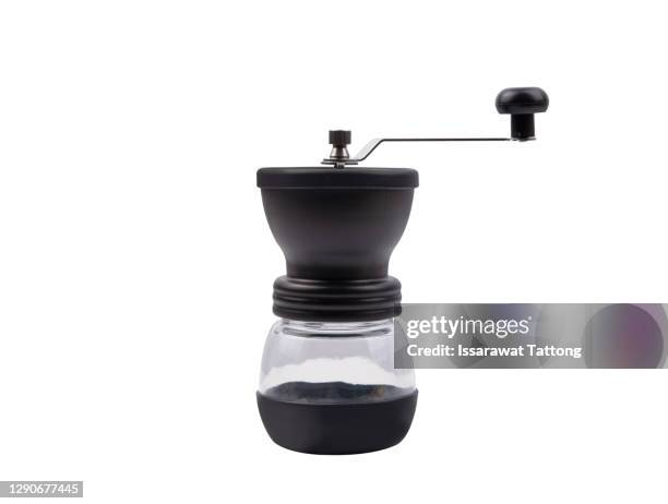 coffee grinder isolated on white background - coffee grinder 個照片及圖片檔