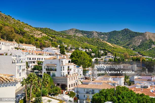 mijas pueblo - costa del sol, spain - pueblo stock-fotos und bilder