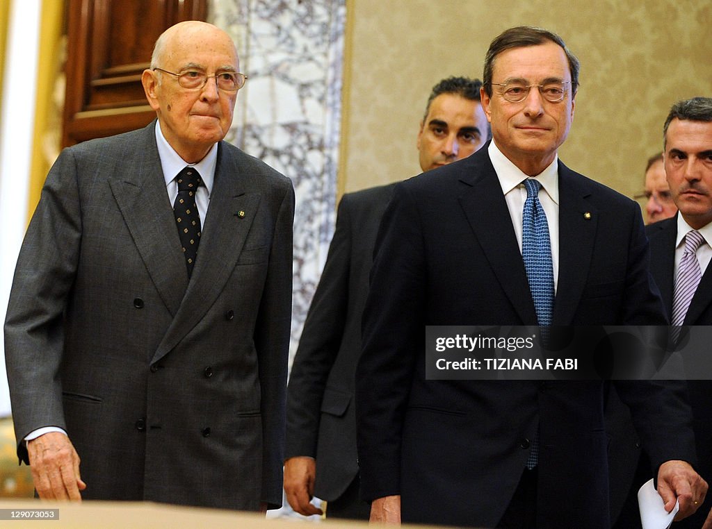 President of Italy Giorgio Napolitano ar