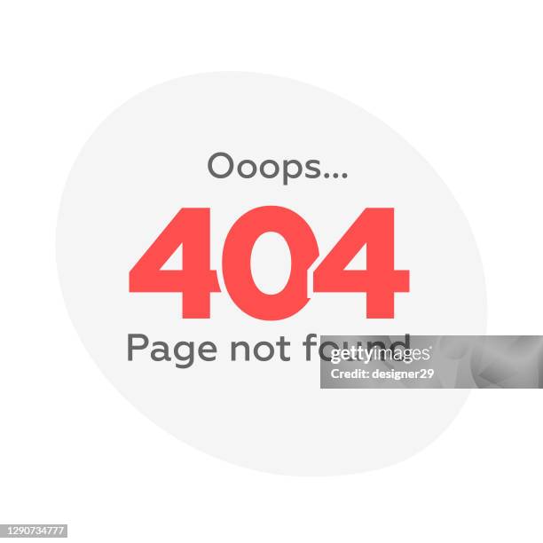 illustrazioni stock, clip art, cartoni animati e icone di tendenza di 404 error page vector design. - errore