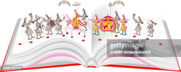 indian  hindu wedding invitation  card, - wedding invite stock illustrations