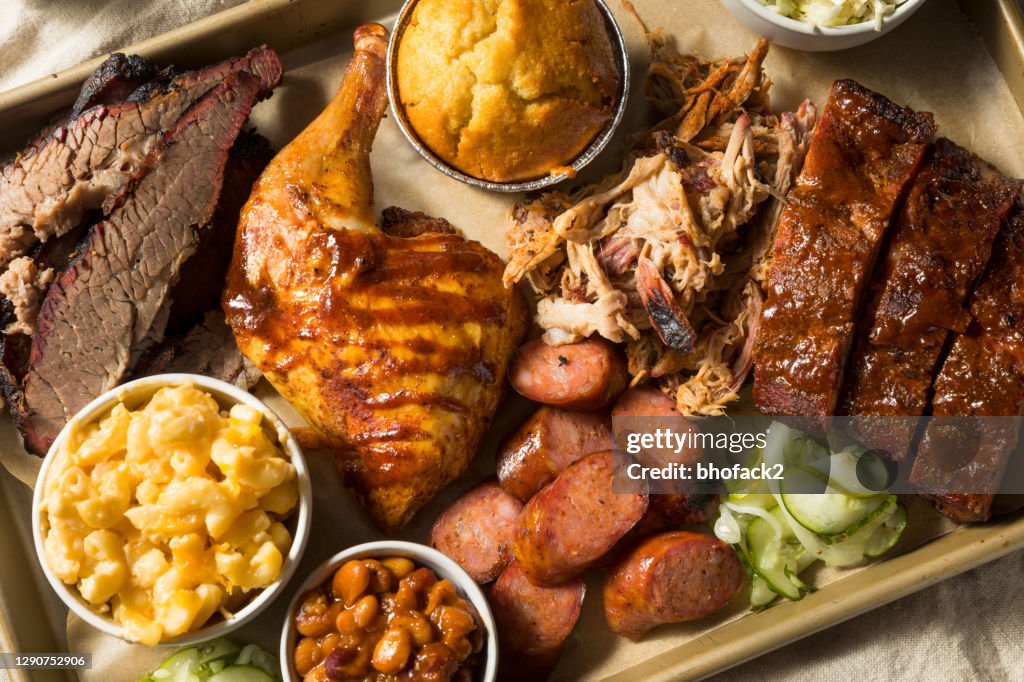 Homemade Barbecue Platter with Ribs