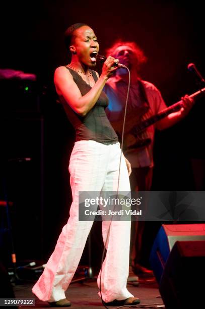 Rokia Traore performs on stage during Blues i Ritmes Festival at Teatre Zorrilla on April 12, 2008 in Badalona, Spain.