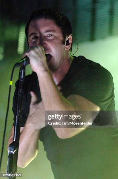 Trent Reznor of Nine Inch Nails performs during Lollapalooza 2008 at Grant Park on August 3, 2008 in Chicago, Illinois.