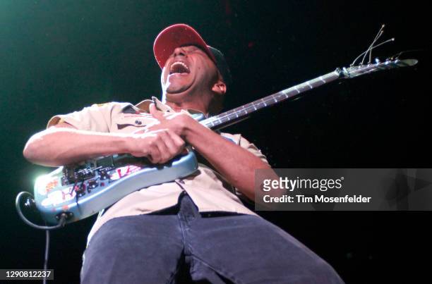 Tom Morello of Rage Against the Machine performs during Lollapalooza 2008 at Grant Park on August 2, 2008 in Chicago, Illinois.