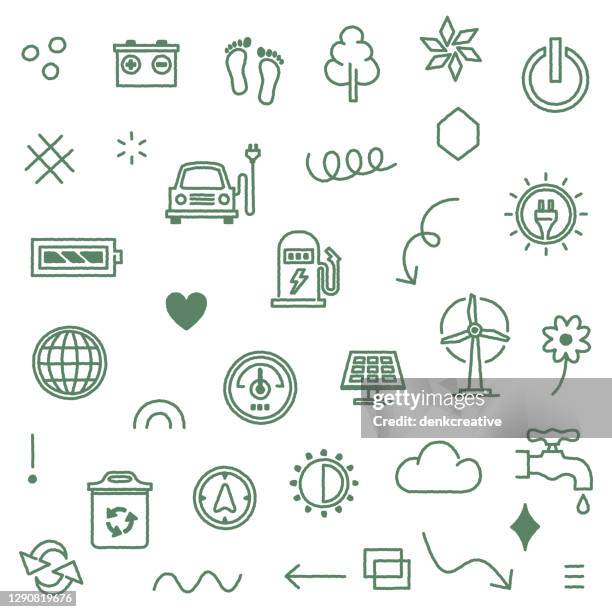 renewable energy evolution seamless doodle pattern - air scribbles stock illustrations