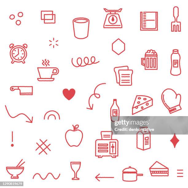 restaurant & café seamless doodle pattern - bakery counter stock illustrations
