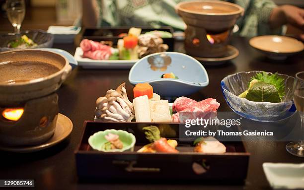 kaiseki dinner at ryokan - ryokan stock pictures, royalty-free photos & images