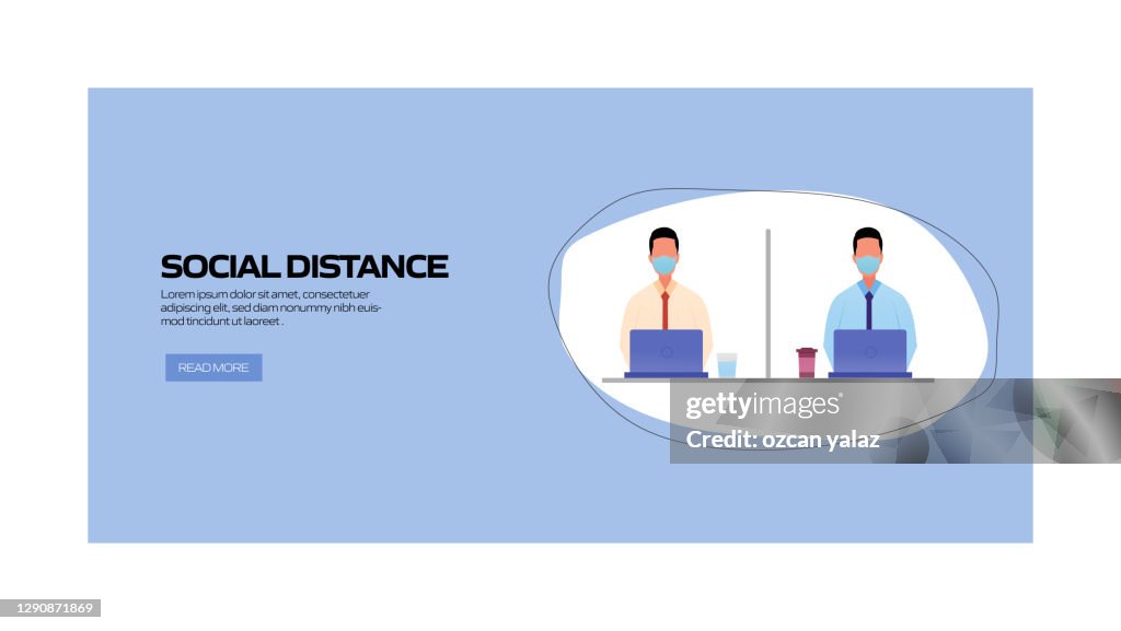 Social Distance Call Social Distance High-Res Vector Graphic - Getty Images