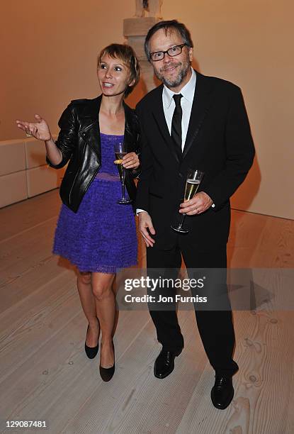 Director Fernando Meirelles and actress Dinara Drukarova attend the after party for "360" during the BFI London Film Festival Opening Gala at the...