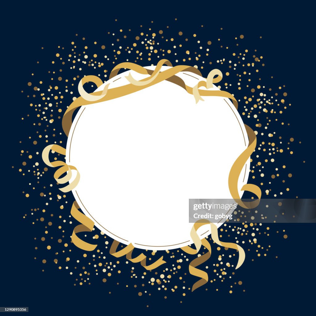 Gold Celebration Blank Round Frame High-Res Vector Graphic - Getty Images