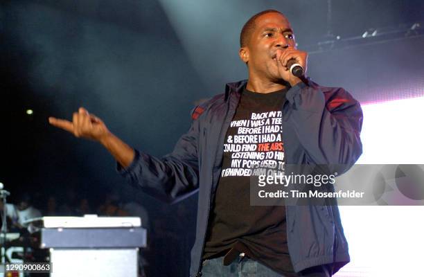 Tip of A Tribe Called Quest performs during Rock the Bells at Shoreline Amphitheatre on August 16, 2008 in Mountain View, California.