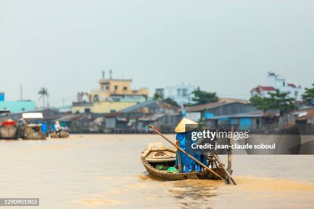 rural scenery in the mekong delta (vietnam) - flussdelta stock-fotos und bilder