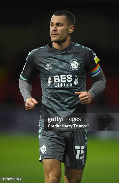 Paul Coutts of Fleetwood Town during the Sky Bet League One match between Swindon Town and Fleetwood Town at the County Ground on December 12, 2020...