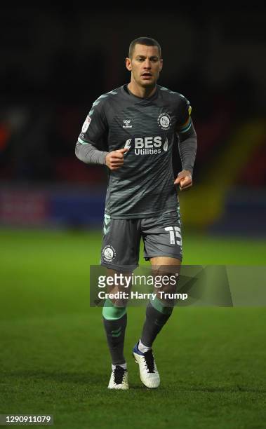 Paul Coutts of Fleetwood Town during the Sky Bet League One match between Swindon Town and Fleetwood Town at the County Ground on December 12, 2020...