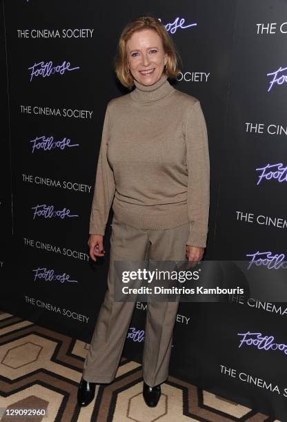 Eve Plumb attends the Cinema Society screening of "Footloose" at the Tribeca Grand Hotel - Screening Room on October 12, 2011 in New York City.