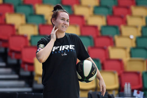 Kate Gaze of the Fire looks on during the round five WNBL match between the Townsville Fire and the Melbourne Boomers at Townsville Stadium, on...