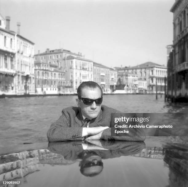 Italian director Luchino Visconti in Venice, 1956.