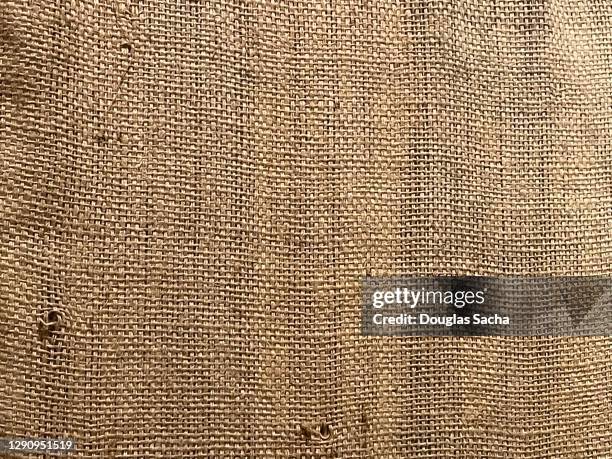 burlap bag, see less full frame - hessian stock pictures, royalty-free photos & images
