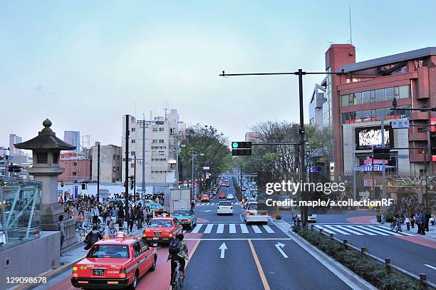 omotesando at dusk - omotesando tokyo stock pictures, royalty-free photos & images