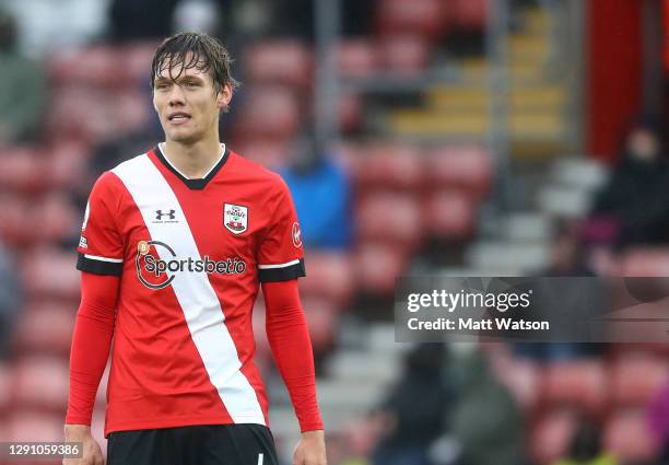 Jannik Vestergaard of Southampton during the Premier League match between Southampton and Sheffield United at St Mary's Stadium on December 13, 2020...