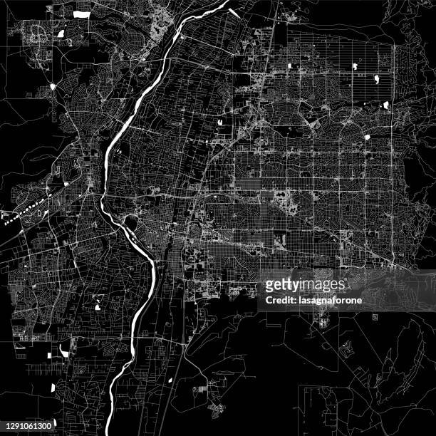 albuquerque, new mexico vector map - united states map black and white stock illustrations