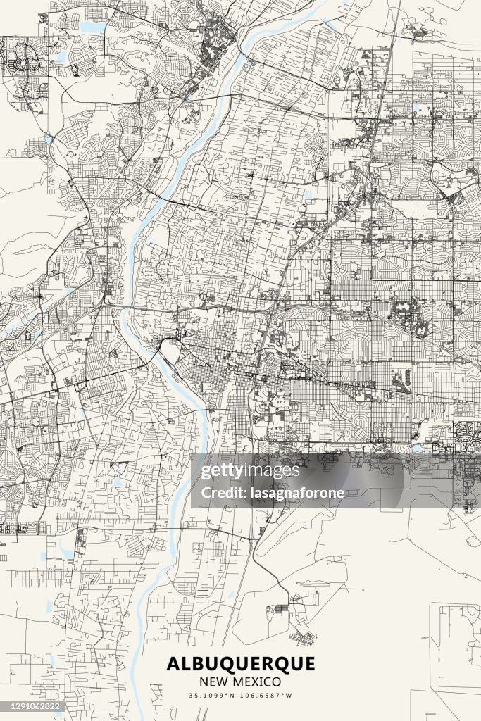 Albuquerque, New Mexico Vector Map
