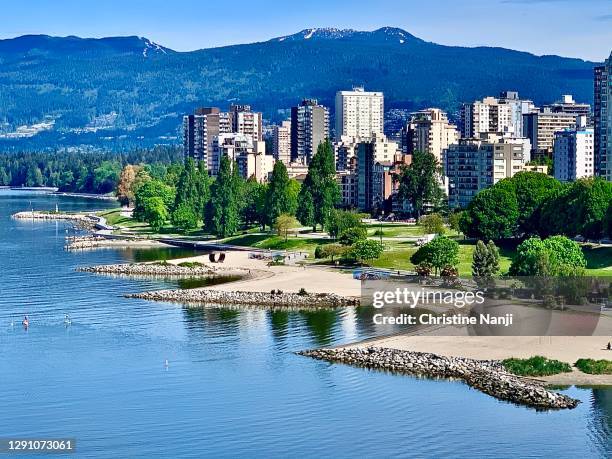 vancouver highlights - english bay stockfoto's en -beelden