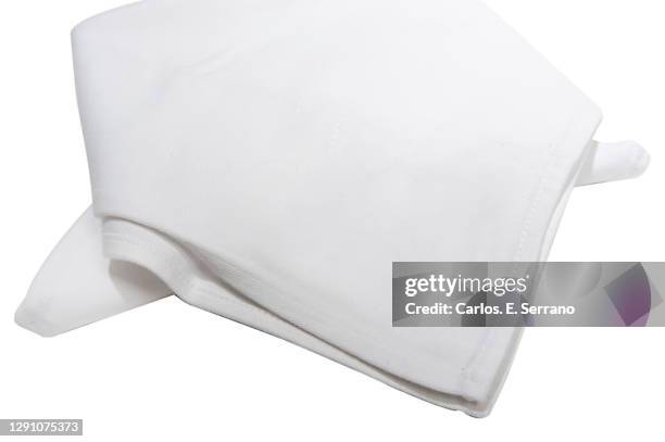 white dinner plate napkin, ready for branding - servilleta fotografías e imágenes de stock
