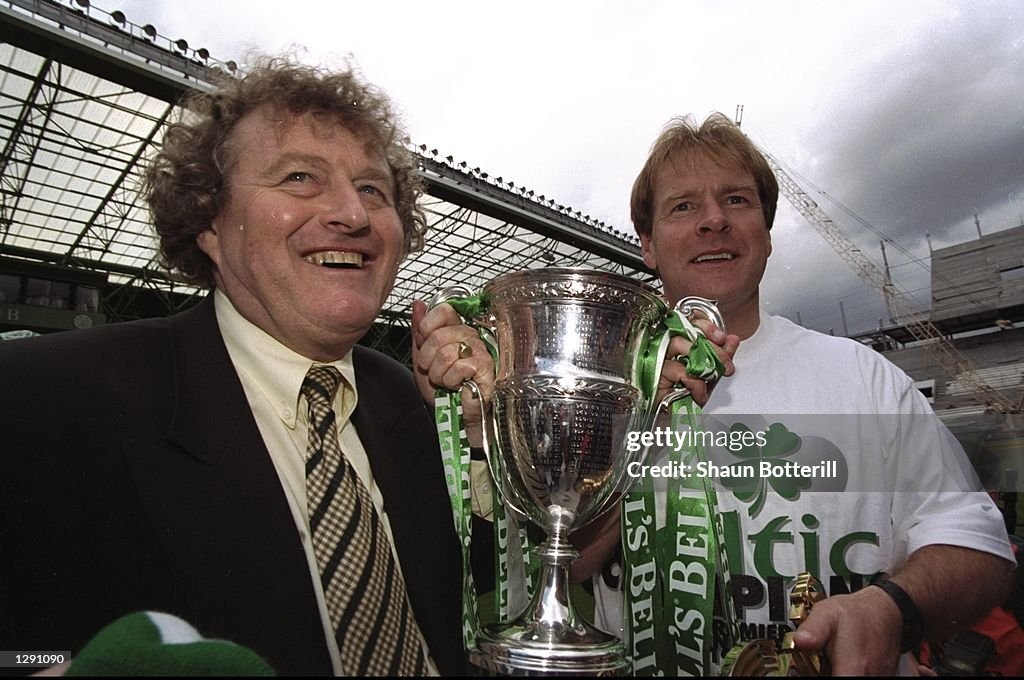 Celtic Coach Wim Jansen and Murdo McLeod