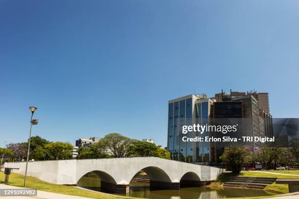 square in honor of the first acorians arriving in porto alegre - porto alegre stockfoto's en -beelden