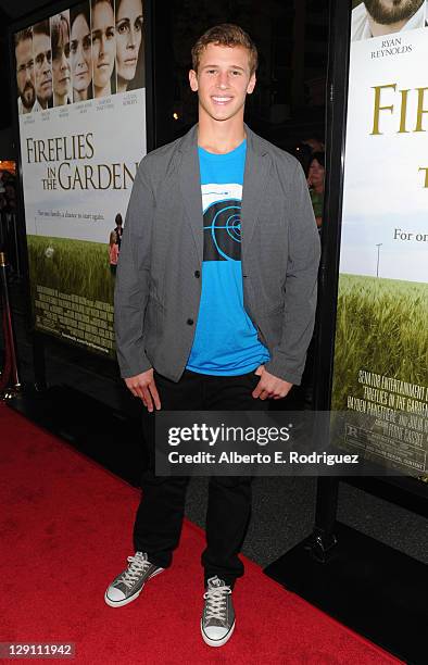 Actor Cayden Boyd arrives at the "Fireflies In The Garden" Premiere at Pacific Theaters at the Grove on October 12, 2011 in Los Angeles, California.