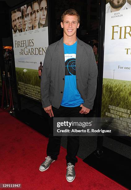 Actor Cayden Boyd arrives at the "Fireflies In The Garden" Premiere at Pacific Theaters at the Grove on October 12, 2011 in Los Angeles, California.