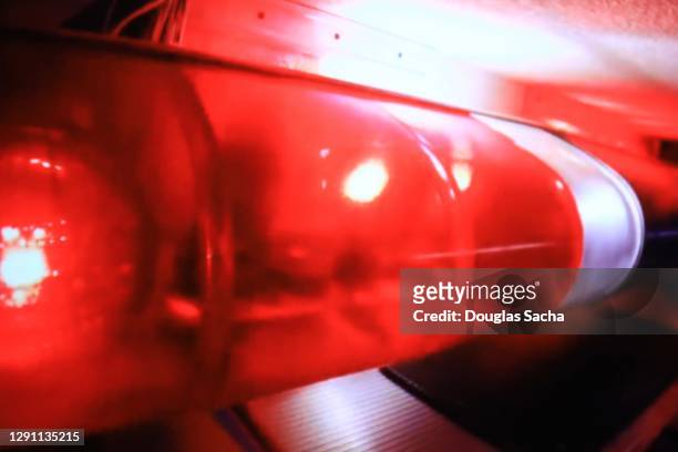 flashing red fire truck lights - ambulance lights stock pictures, royalty-free photos & images