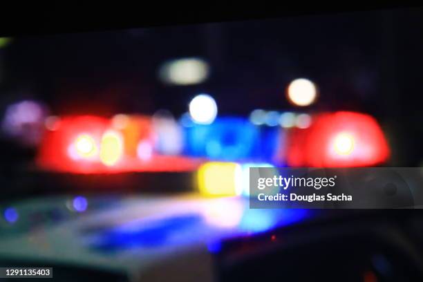 police car - emergency services occupation stockfoto's en -beelden