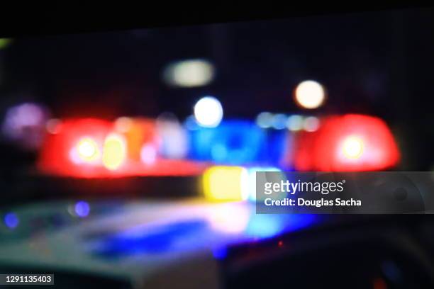 police car - ambulance lights imagens e fotografias de stock
