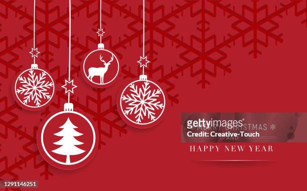 happy new year red celebration card - christmas stock illustrations