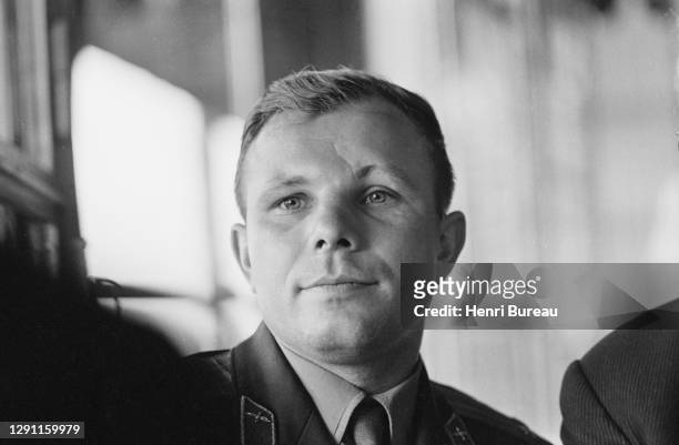 Portrait du cosmonaute russe Youri Gagarine .