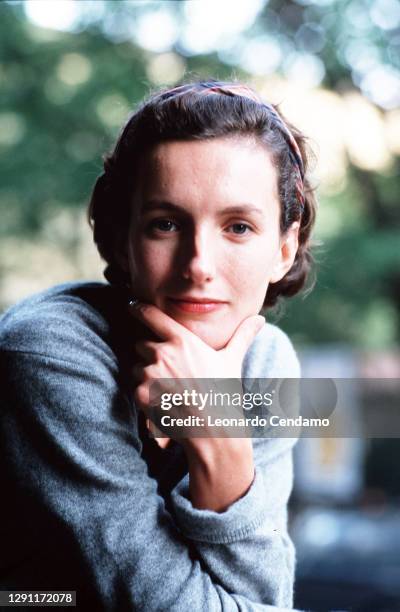 French teacher and award-winning novelist Anna Gavalda, Milan, Italy, 29th October 2001.