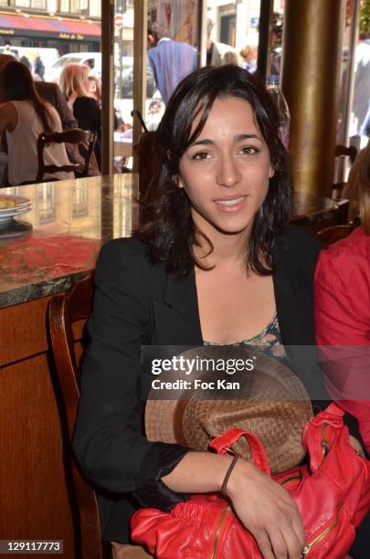 Comedian Sophie Mourousi attends the Mondial la Marseillaise a Petanque 2011 - Press Conference at Hotel Normandy on May 5, 2011 in Paris, France.