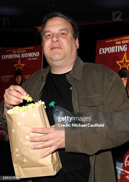 Actor Jeff Garlin attends the Los Angeles Premiere of 'Exporting Raymond' at the Landmark Theater on April 13, 2011 in Los Angeles, California.