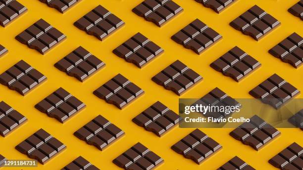 chocolate bar low poly pattern background - chocolate bar foto e immagini stock