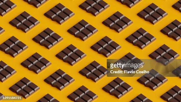 chocolate bar low poly pattern background - chocolate stock pictures, royalty-free photos & images