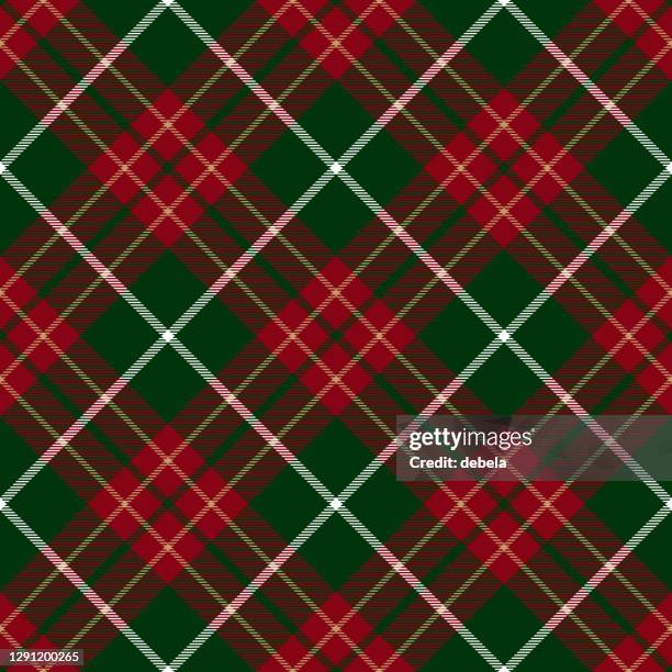 christmas argyle scottish tartan plaid textile pattern - diamond pattern seamless stock illustrations