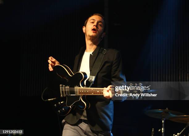 Indie guitar band Editors performing at the Radio 1 Weekender in 2008