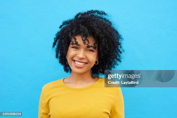 learn to love yourself first - curly hair stock pictures, royalty-free photos & images