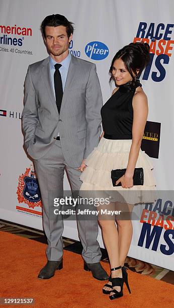 Daniel Gillies and Rachael Leigh Cook arrive at the 18th Annual Race To Erase MS at the Hyatt Regency Century Plaza on April 29, 2011 in Century...