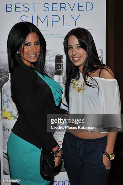 Amy Eslami and Stephanie Flietas attend the American Black Film Festival Atlanta Buzz Party at Luxe Ultra Lounge on April 28, 2011 in Atlanta,...