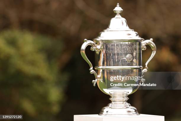 General view of the trophy from the 75th U.S. Women's Open Championship at Champions Golf Club Cypress Creek Course on December 14, 2020 in Houston,...