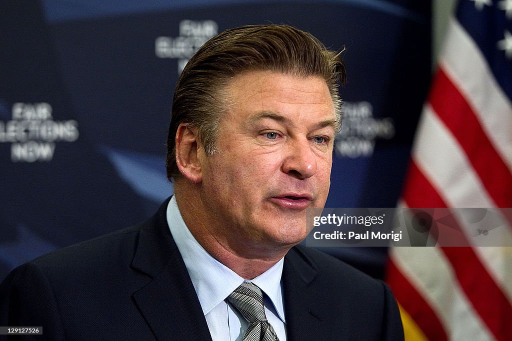 Alec Baldwin Attends The Fair Elections Now Act News Conference